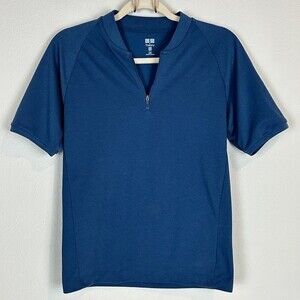 Uniqlo x Theory Blue Pique Slim-Fit Quarter-Zip Shirt XXS